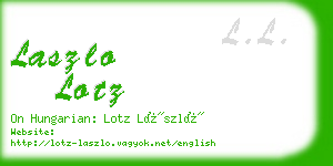 laszlo lotz business card